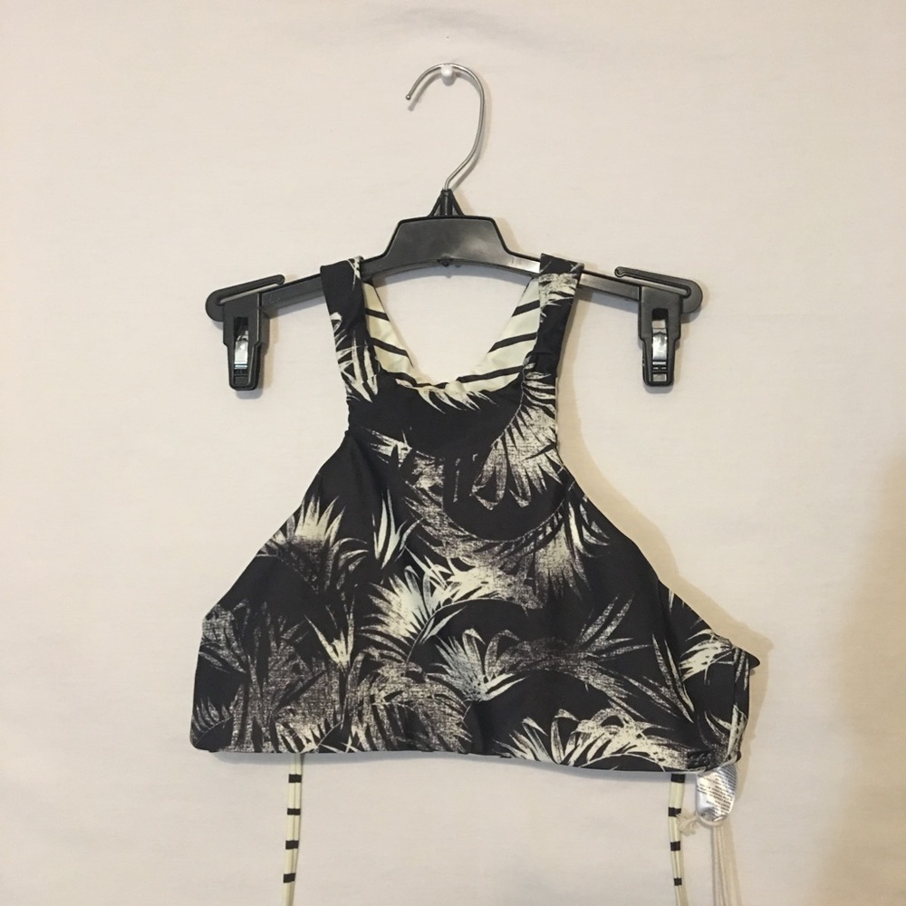 Billabong Black and White Bikini Top